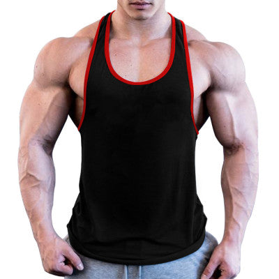 Men's Solid Color Wide Shoulder I-shaped Vest RAL