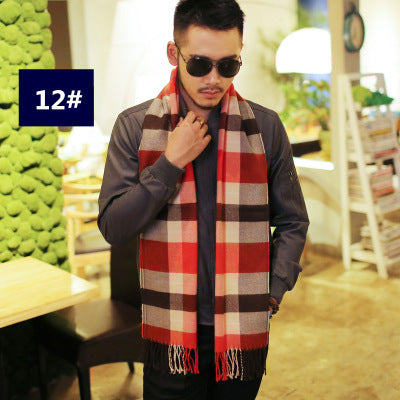 Men's Fashion Casual Warm Plaid Scarf La Marque