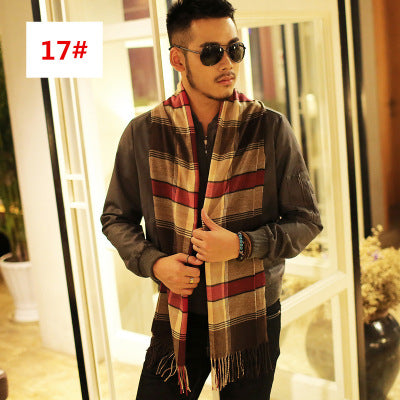 Men's Fashion Casual Warm Plaid Scarf La Marque