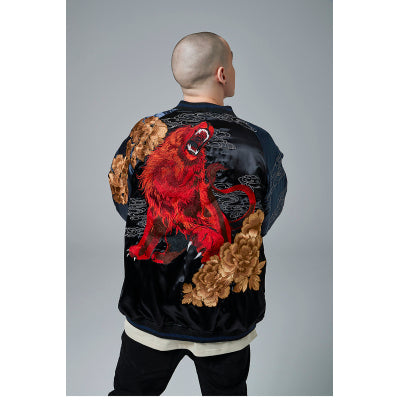 Yokosuka Lion King Embriodery-Double Sided Wear Jackets Yokosuka