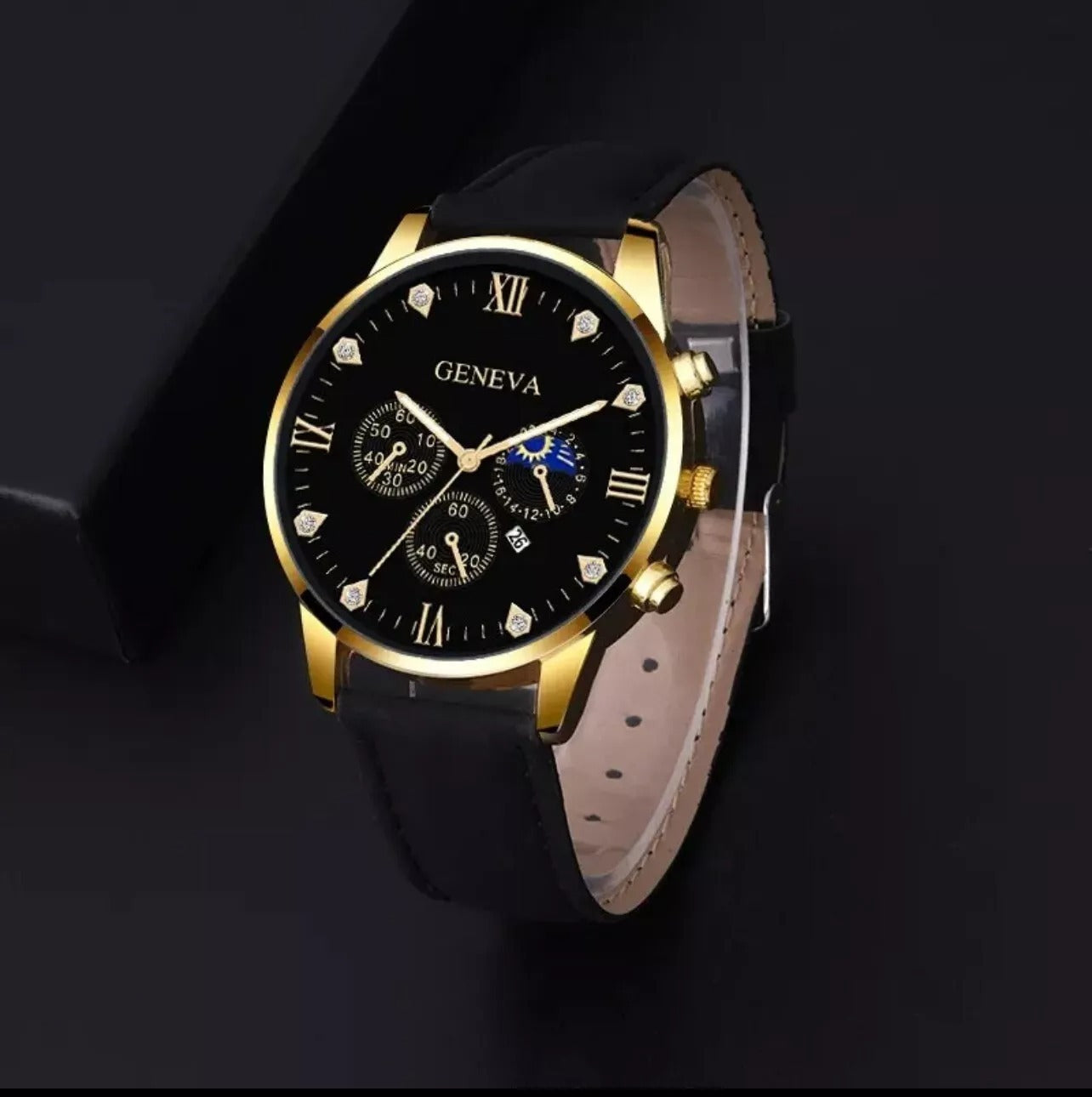 Men's Fashion Belt Quartz Watch With Bracelet Suit