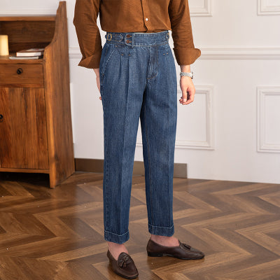 Vintage High-waisted Straight Leg Jeans For Men Ralph Lauren