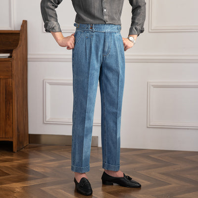 Vintage High-waisted Straight Leg Jeans For Men Ralph Lauren