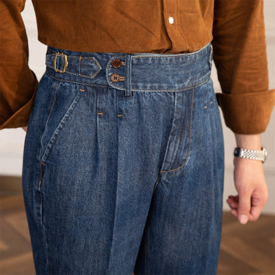 Vintage High-waisted Straight Leg Jeans For Men Ralph Lauren