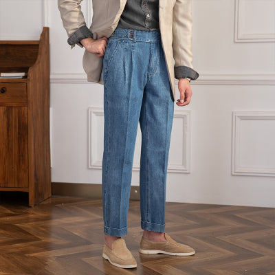 Vintage High-waisted Straight Leg Jeans For Men Ralph Lauren