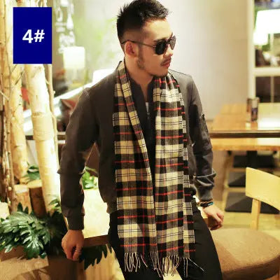 Men's Fashion Casual Warm Plaid Scarf La Marque