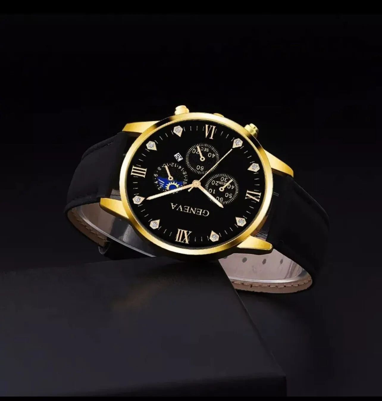 Men's Fashion Belt Quartz Watch With Bracelet Suit