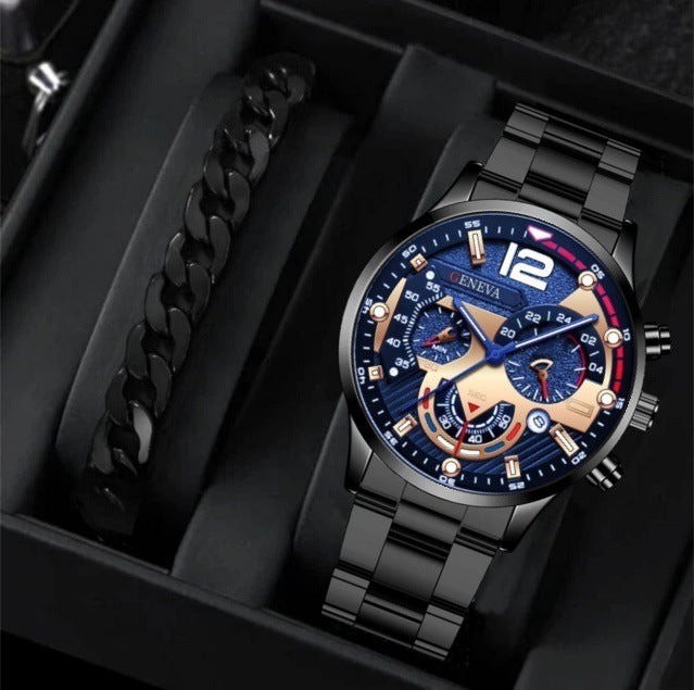 Men's Fashion Business Geneva Calendar Watch