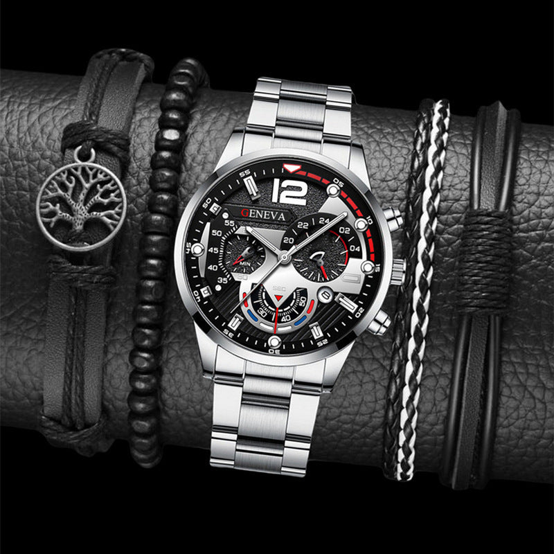 Men's Fashion Business Geneva Calendar Watch